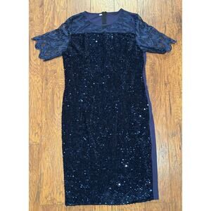 Unbranded Navy Sequin Dress - 3X